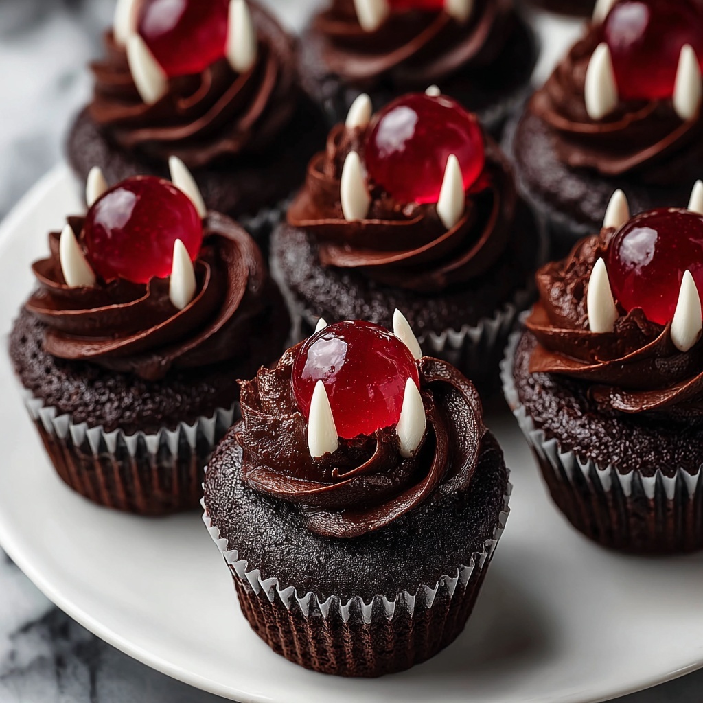 Halloween Vampire Bite Cupcakes Recipe - Recipe Image
