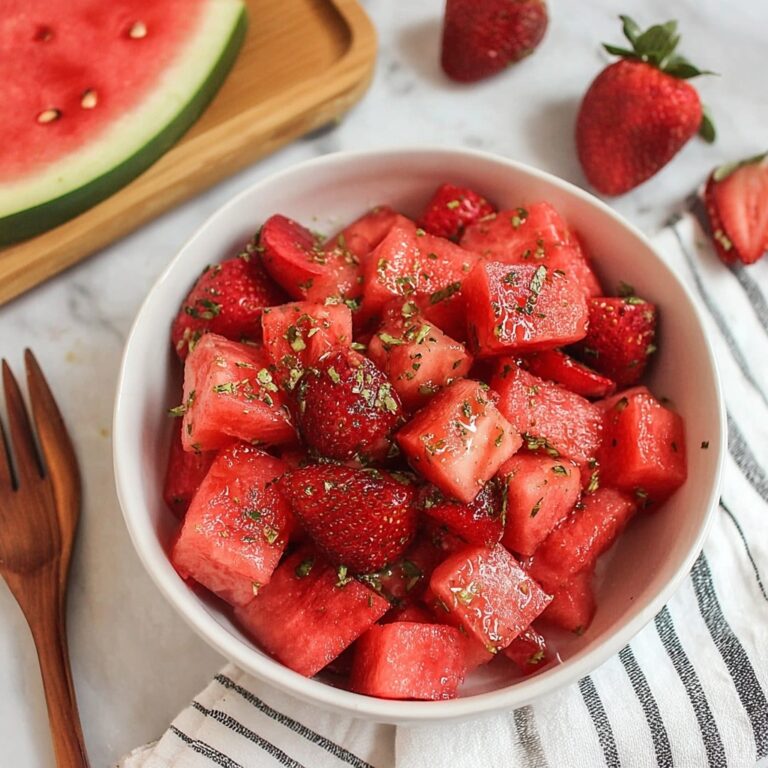 Strawberry Watermelon Salad with Honey-Lime Vinaigrette Recipe