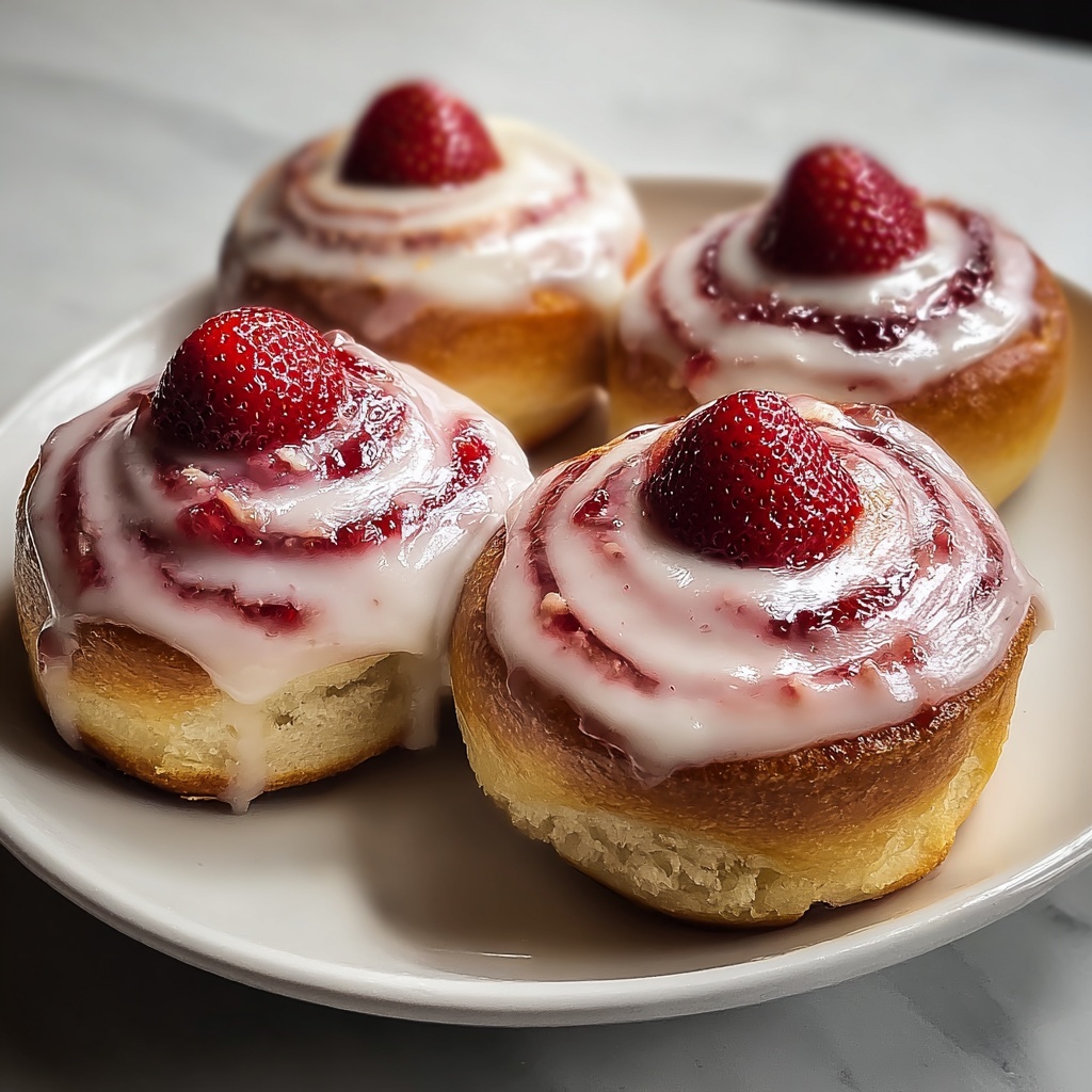 Strawberry Cheesecake Cinnabon Rolls Recipe - Recipe Image