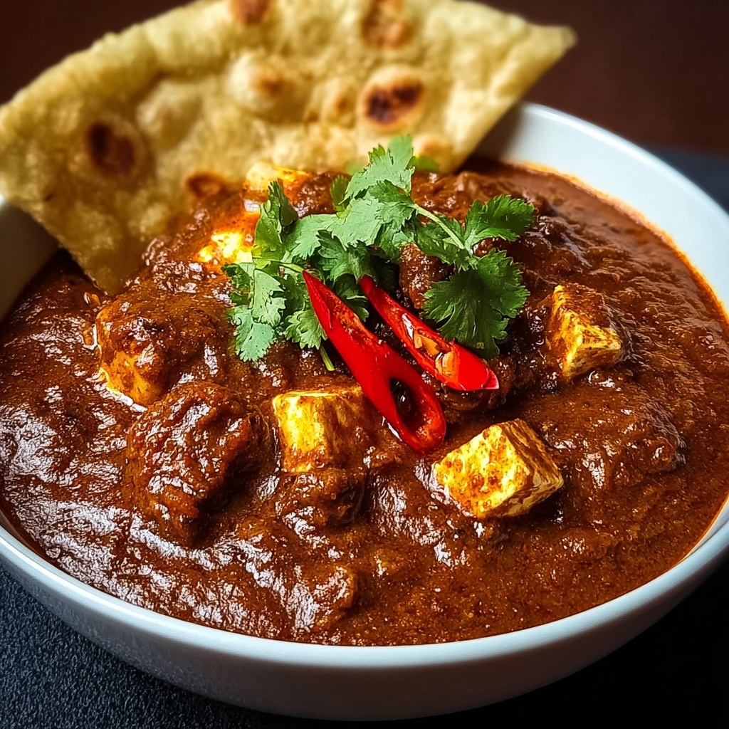 Indian Beef Curry with Tomato Gravy and Whole Spices Recipe - Recipe Image