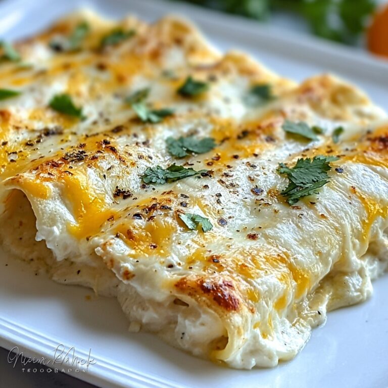 Creamy White Chicken Enchiladas Recipe