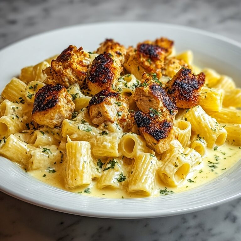 Indulgent Cheesy Garlic Butter Chicken Bites with Rigatoni Recipe