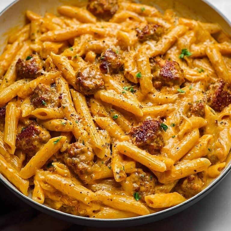 One-Pan Creamy Sweet & Smoky BBQ Sausage Pasta Recipe