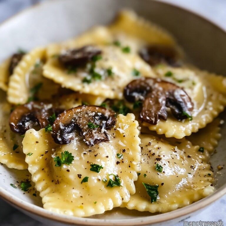 Creamy Mushroom Ravioli Recipe