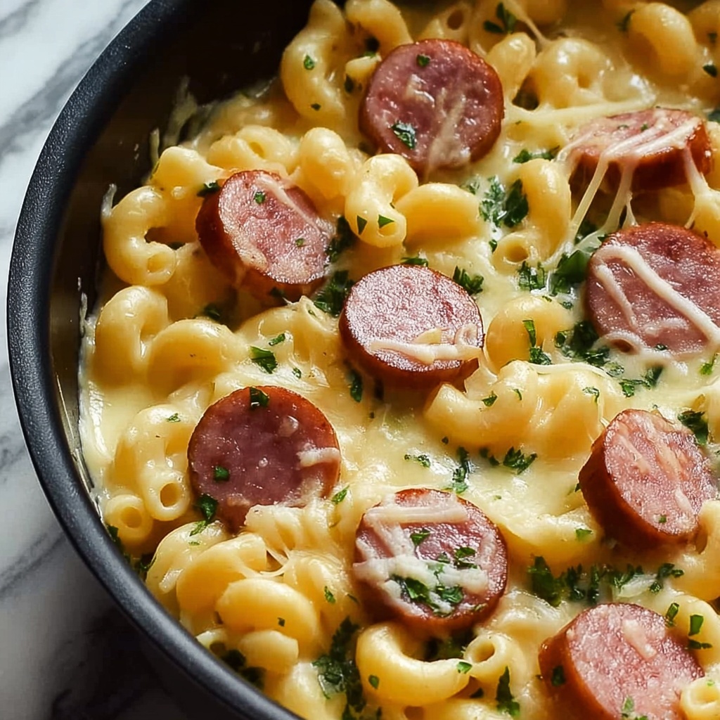 One-Pot Kielbasa Mac and Cheese Recipe - Recipe Image