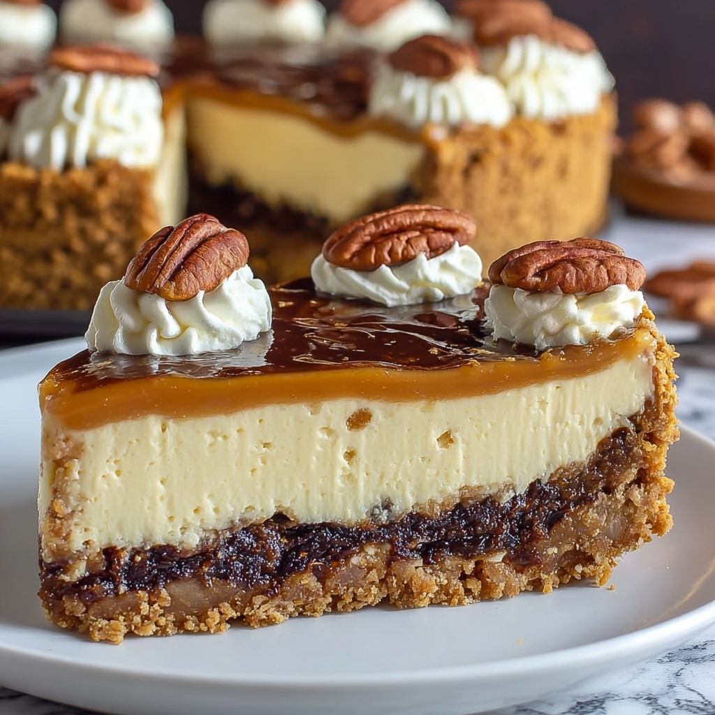 Pecan Pie Pumpkin Cheesecake Recipe - Recipe Image