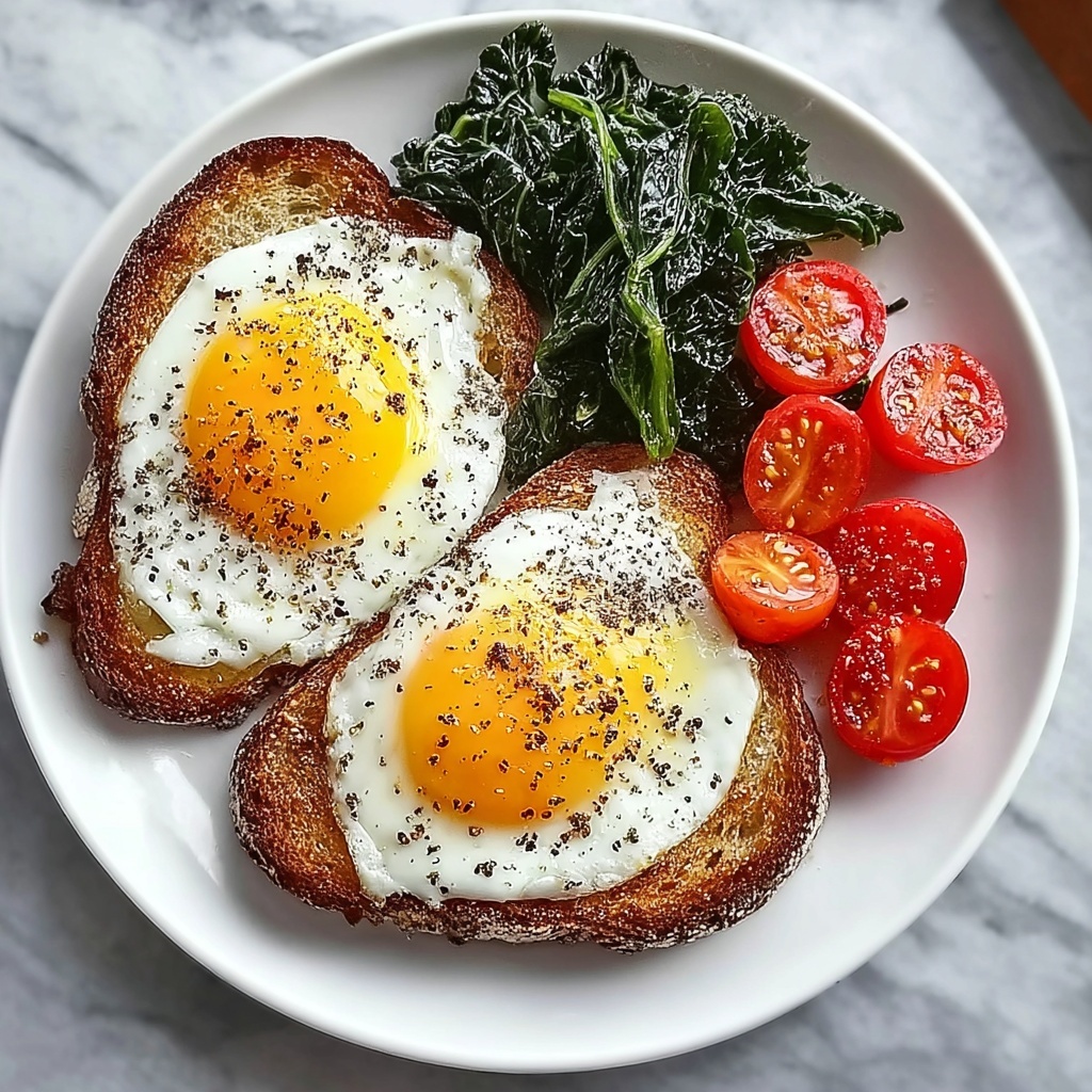 Savory Breakfast Plate with Soft Eggs, Toast & Greens Recipe - Recipe Image