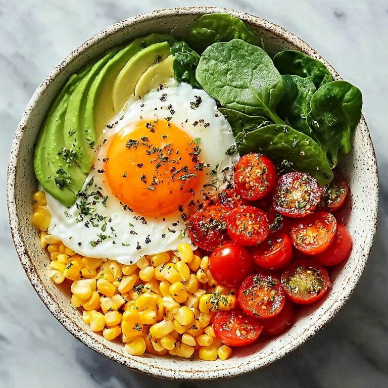 Sunny Avocado Breakfast Bowl with Corn & Cherry Tomatoes Recipe