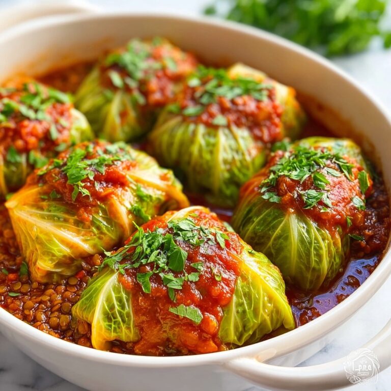 Lentil and Rice Stuffed Cabbage Rolls Recipe