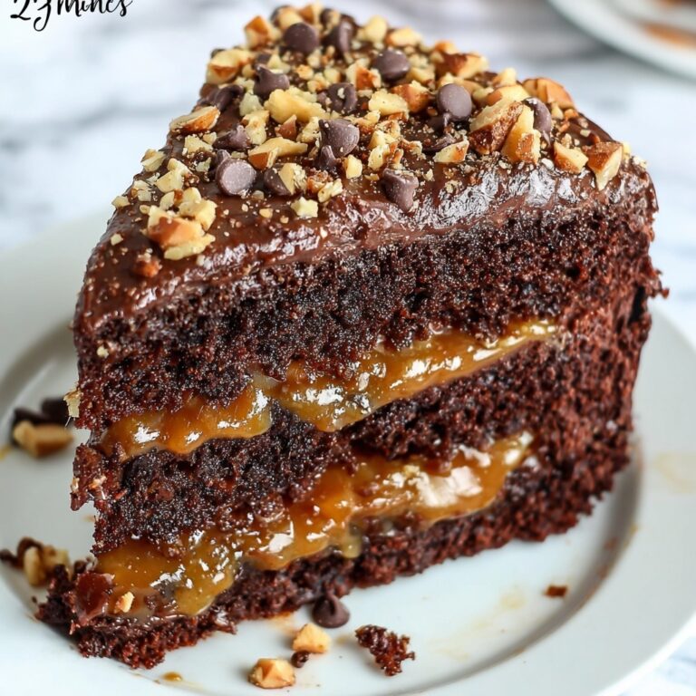 Turtle Caramel Chocolate Cake Recipe