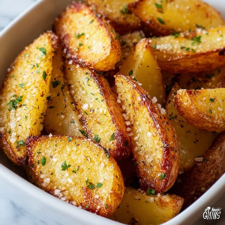 Parmesan Garlic Potato Wedges Recipe