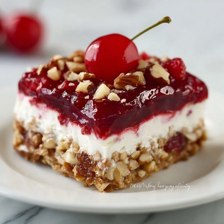 Cherry Pretzel Squares Recipe