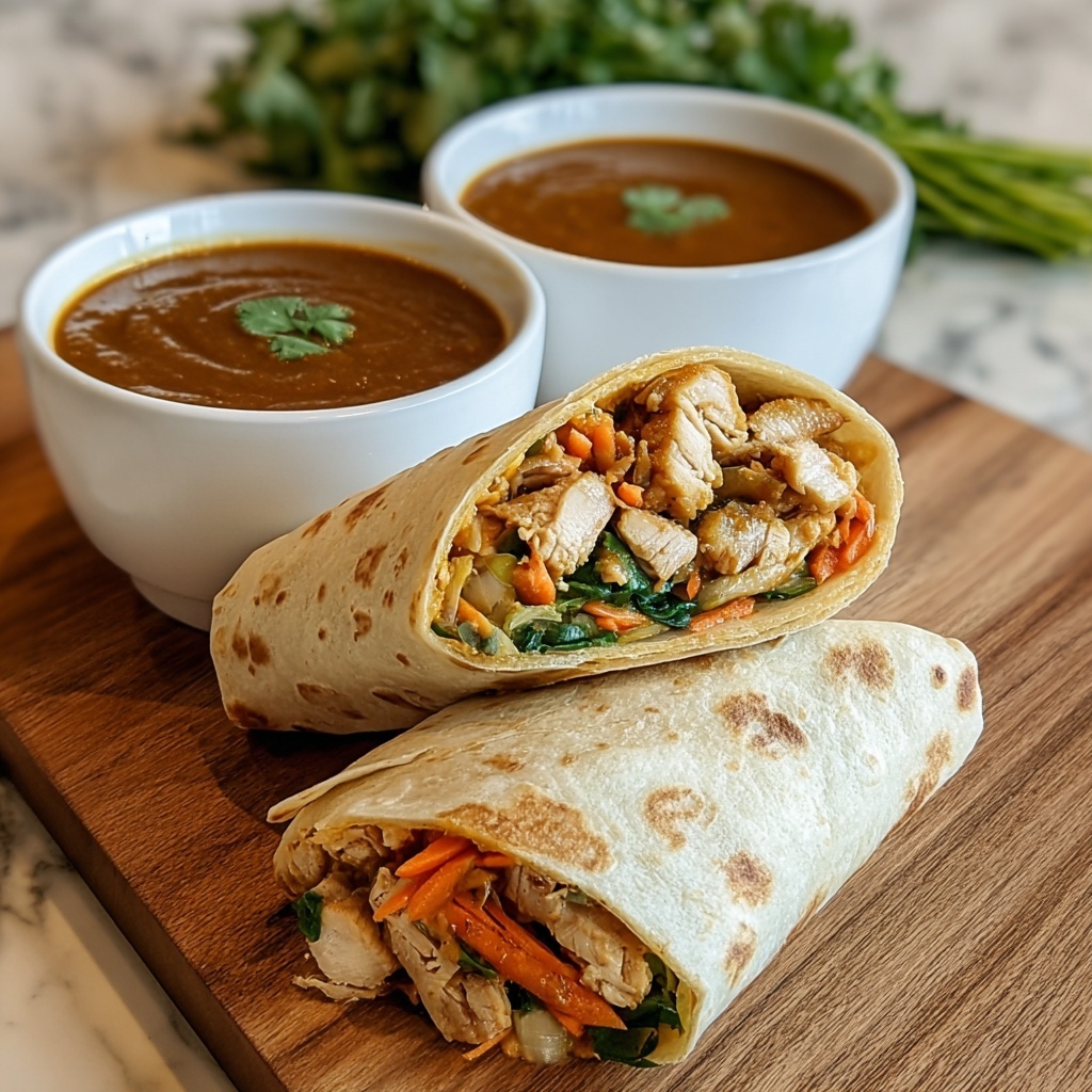 Thai Peanut Chicken Wraps Recipe - Recipe Image