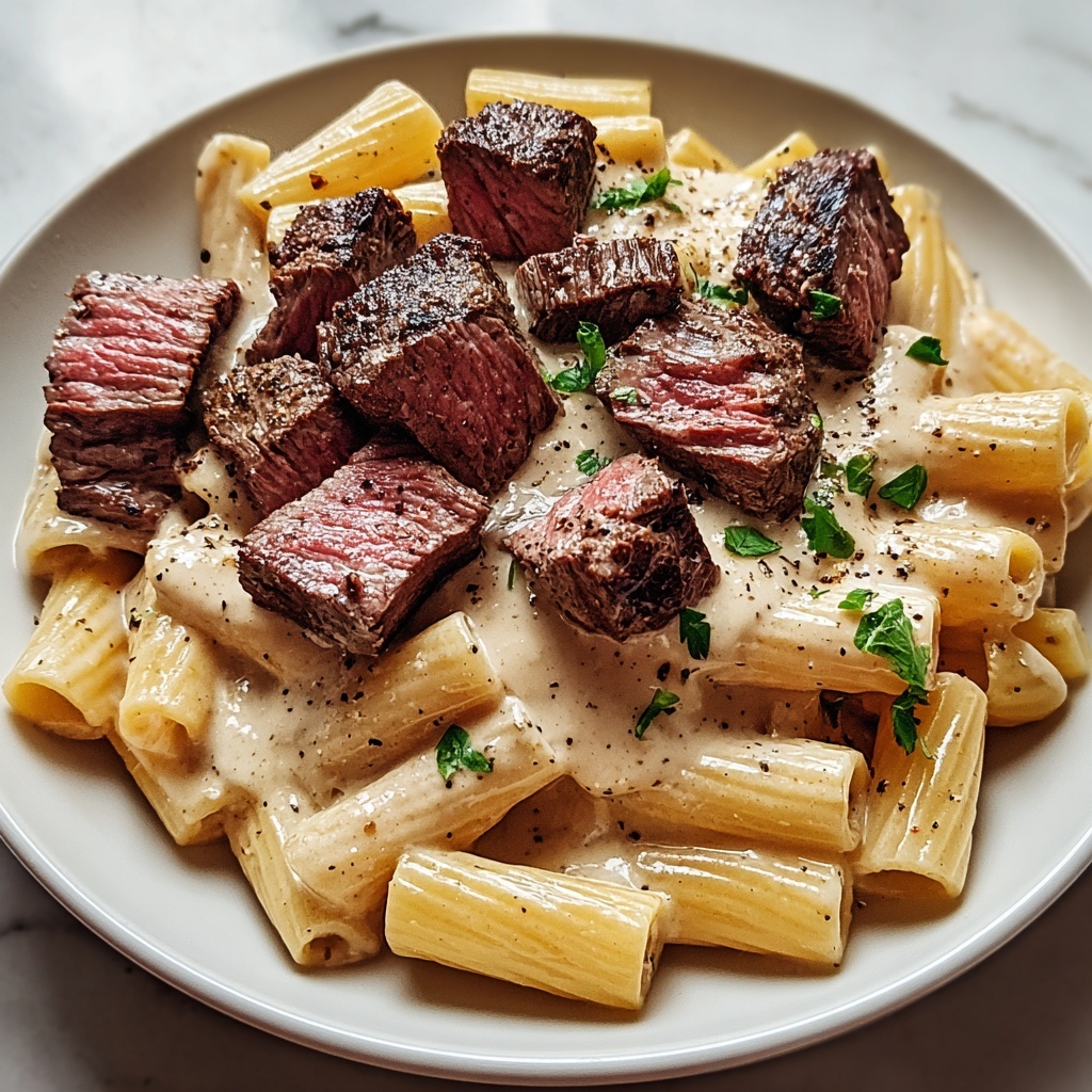 Creamy Steak Pasta Recipe - Recipe Image