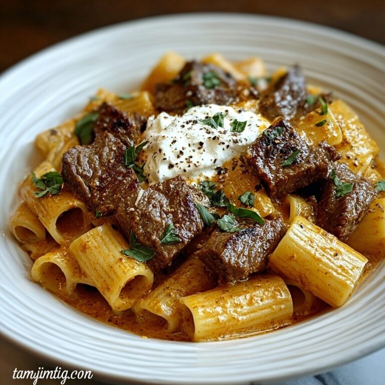 Indulgent Cajun Garlic Butter Linguine with Beef Strips Recipe