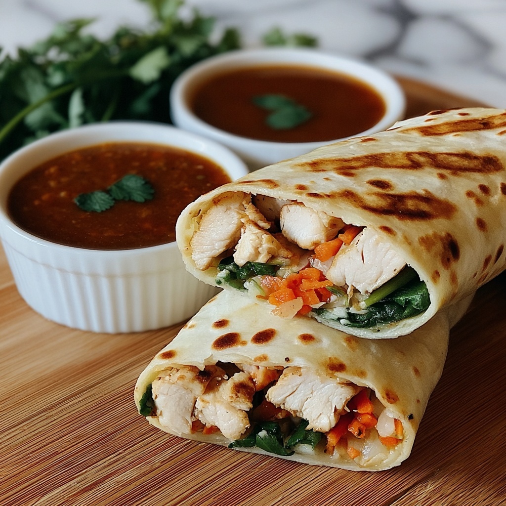 Thai Peanut Chicken Wraps Recipe - Recipe Image