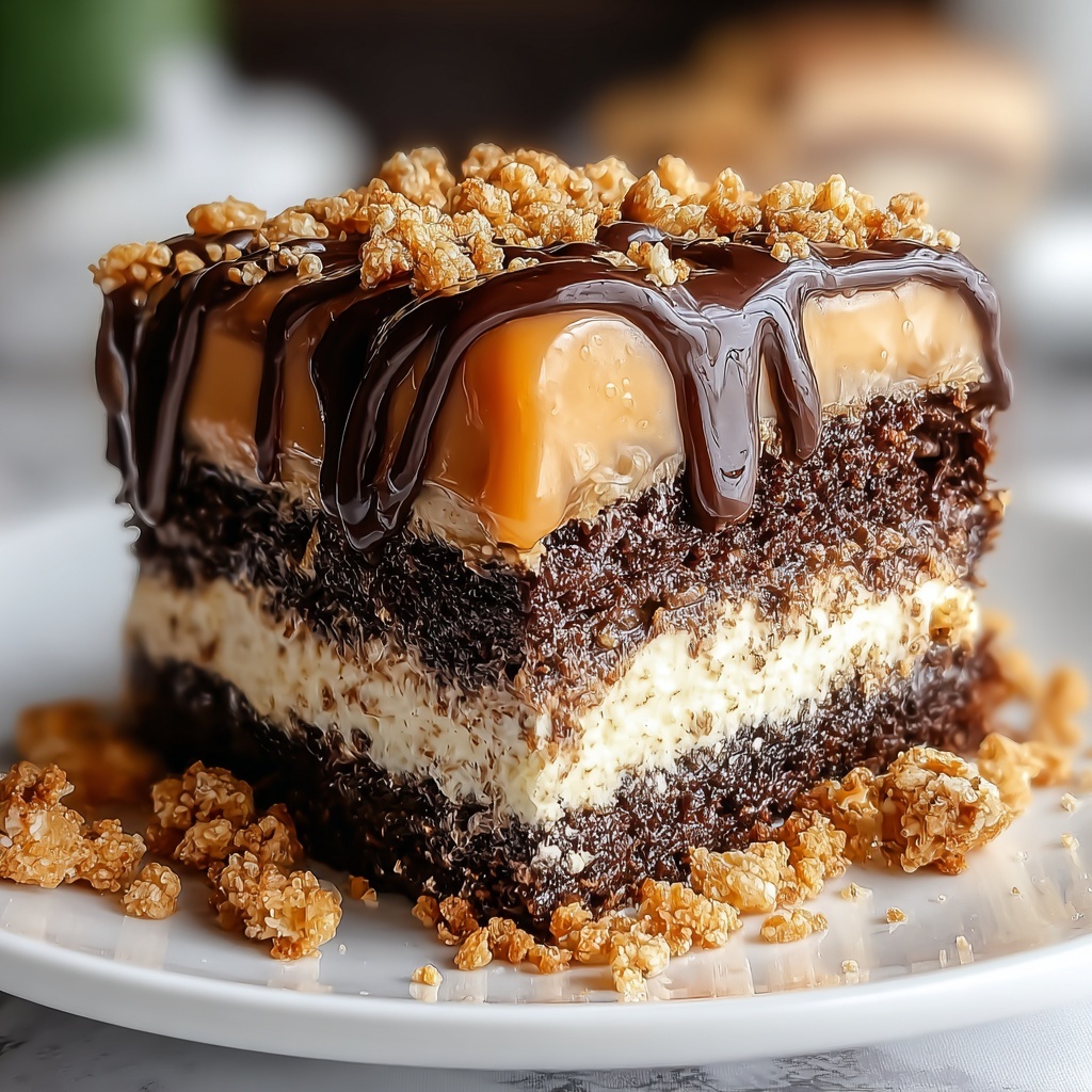 Caramel Toffee Crunch Cake Recipe - Recipe Image
