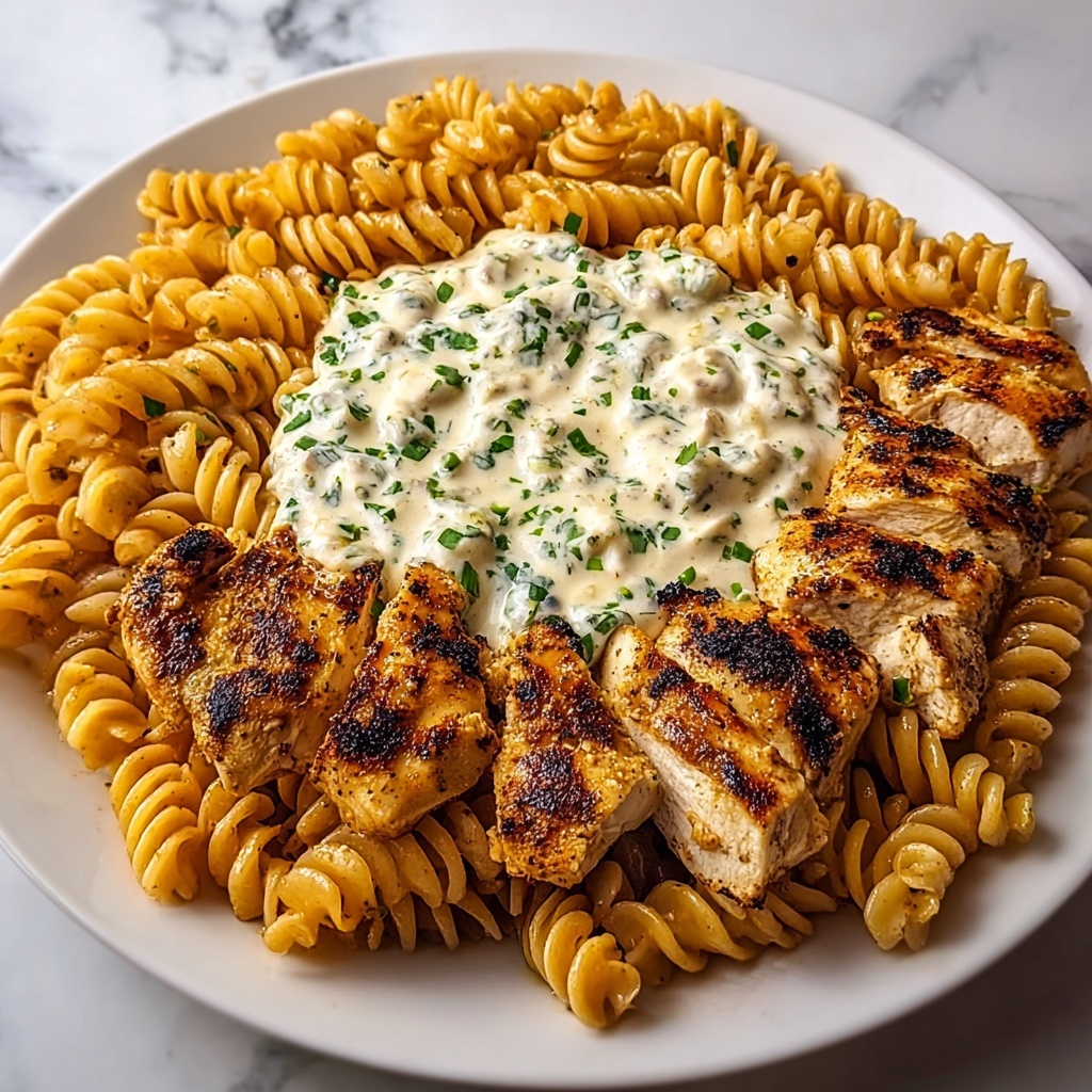 Garlic Parmesan Chicken Rotini in Three-Cheese Cajun Cream Sauce Recipe - Recipe Image