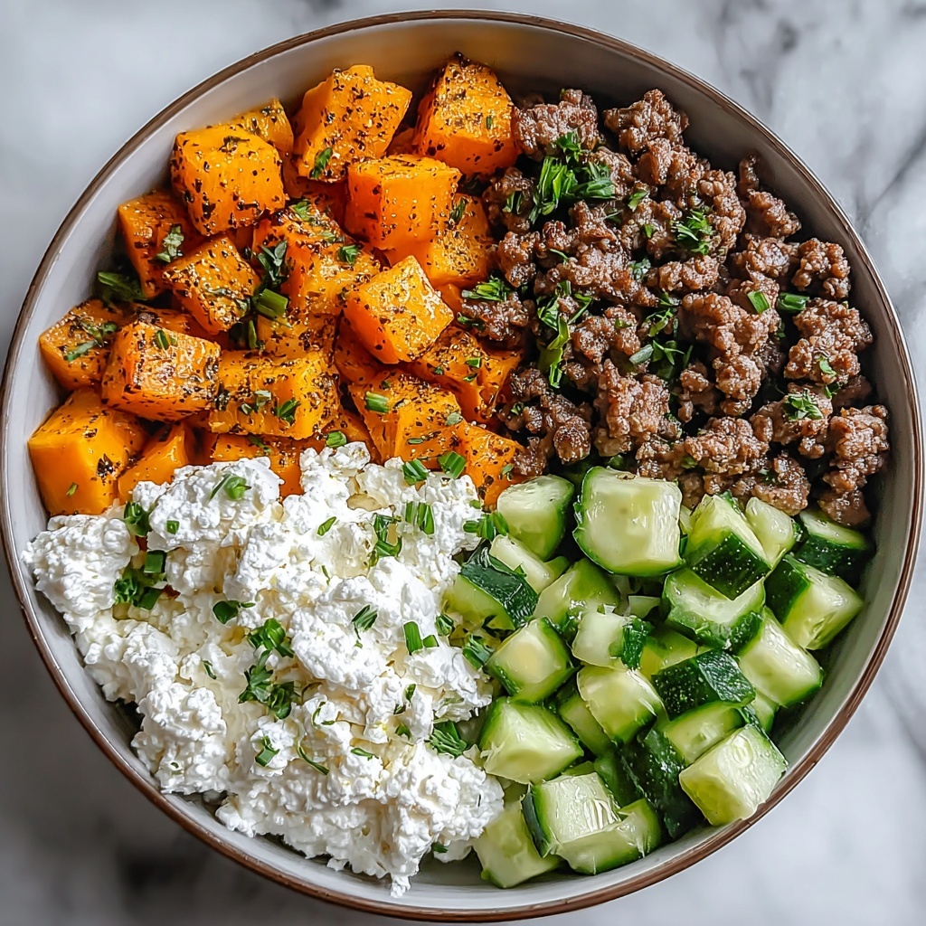 Sweet Potato Beef Bowl with Hot Honey and Cottage Cheese Recipe - Recipe Image