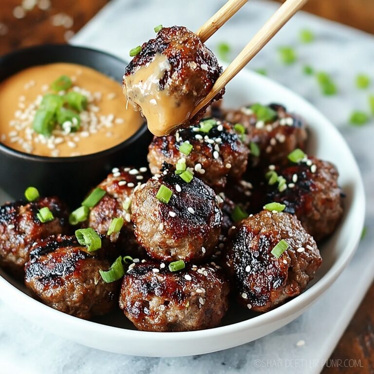 Juicy Korean BBQ Meatballs with Spicy Mayo Dip Recipe