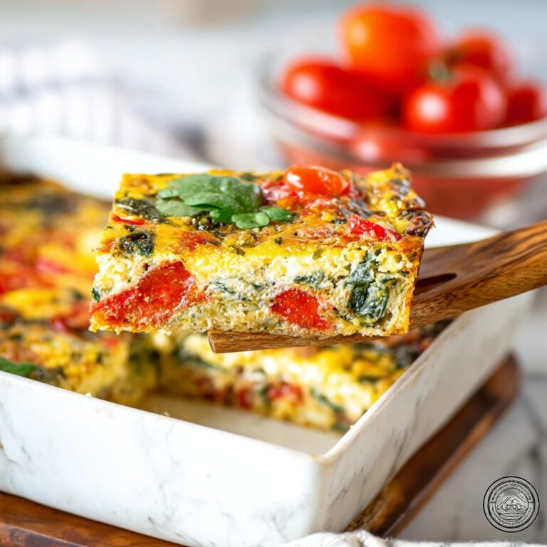 Baked Frittata with Pesto, Roasted Tomatoes & Goat Cheese Recipe