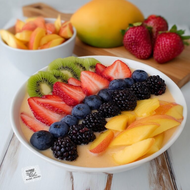 Mango Peach Smoothie Bowl Recipe
