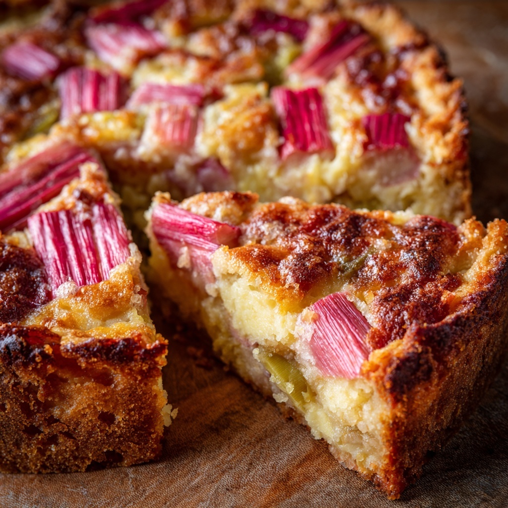 Norwegian Rhubarb Cake Recipe - Recipe Image