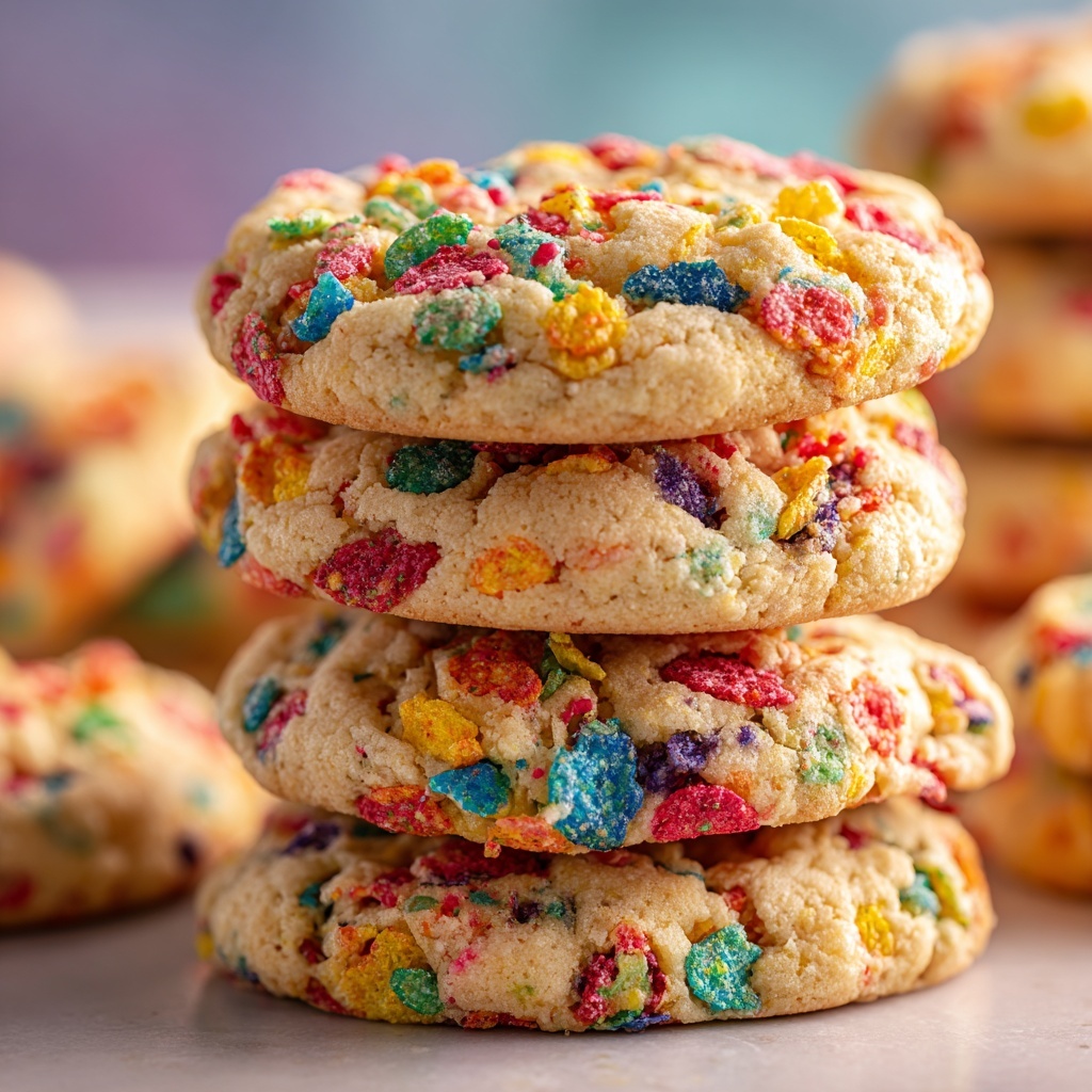 Fruity Pebbles Cake Mix Cookies Recipe - Recipe Image