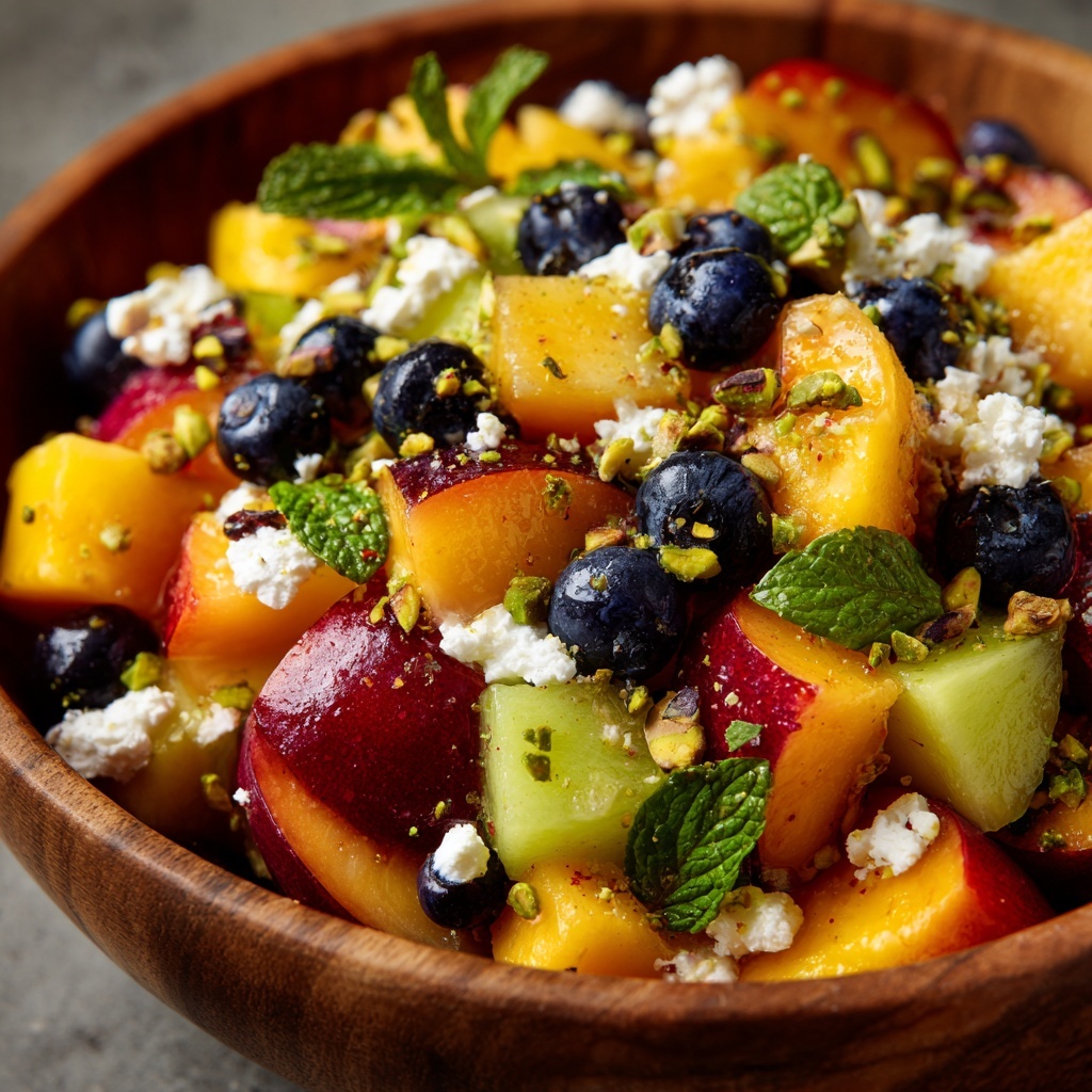 Blueberry Peach Feta Salad Recipe - Recipe Image