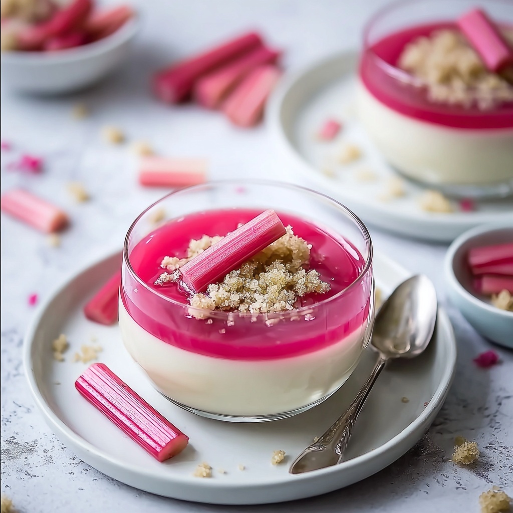 Rhubarb Panna Cotta: A Perfect Harmony of Tangy and Creamy Recipe - Recipe Image