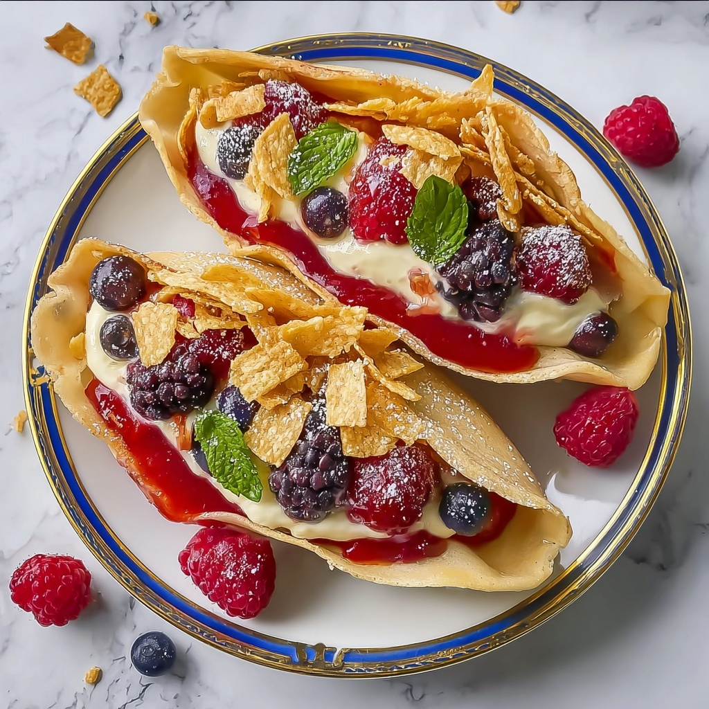 Berrylicious Cheesecake Tacos Recipe - Recipe Image
