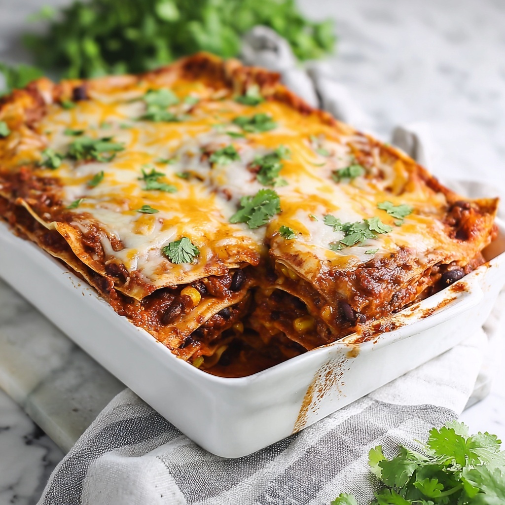 Beef Enchilada Casserole with Corn Tortillas Recipe - Recipe Image