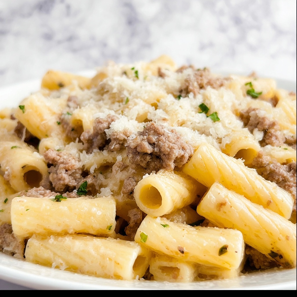 One-Pot Creamy Beef Pasta Recipe - Recipe Image