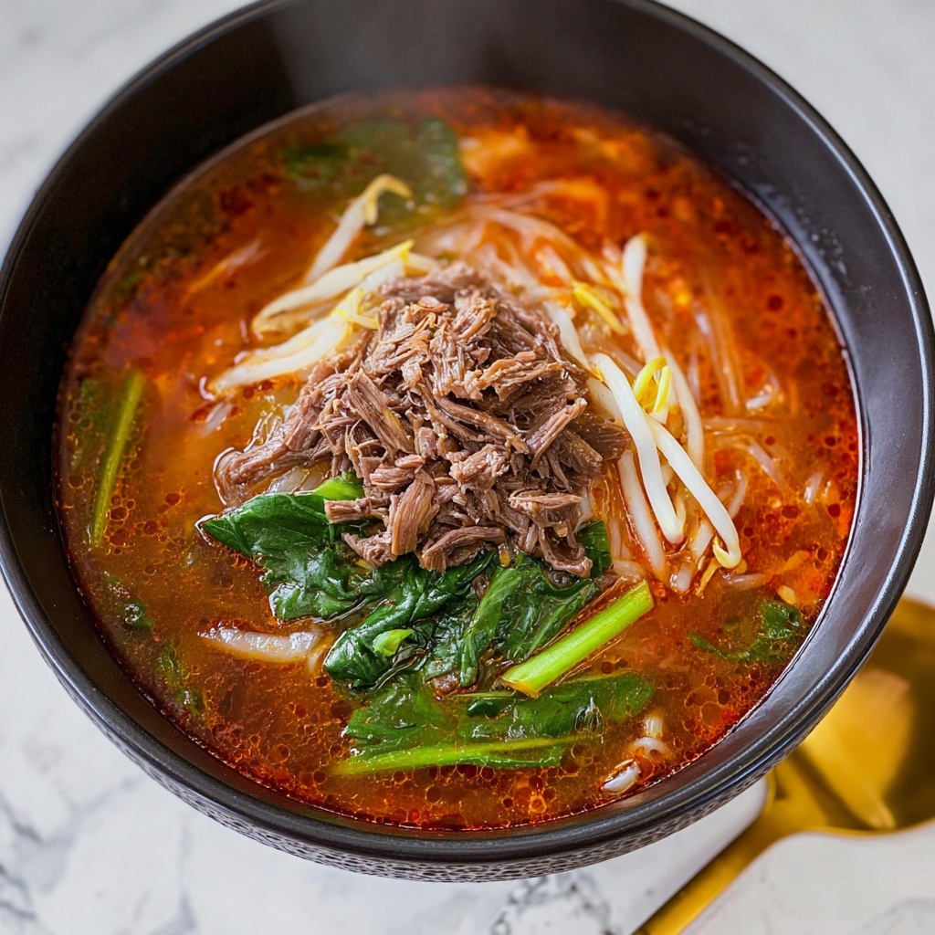 Korean Spicy Beef Vegetable Soup Recipe - Recipe Image