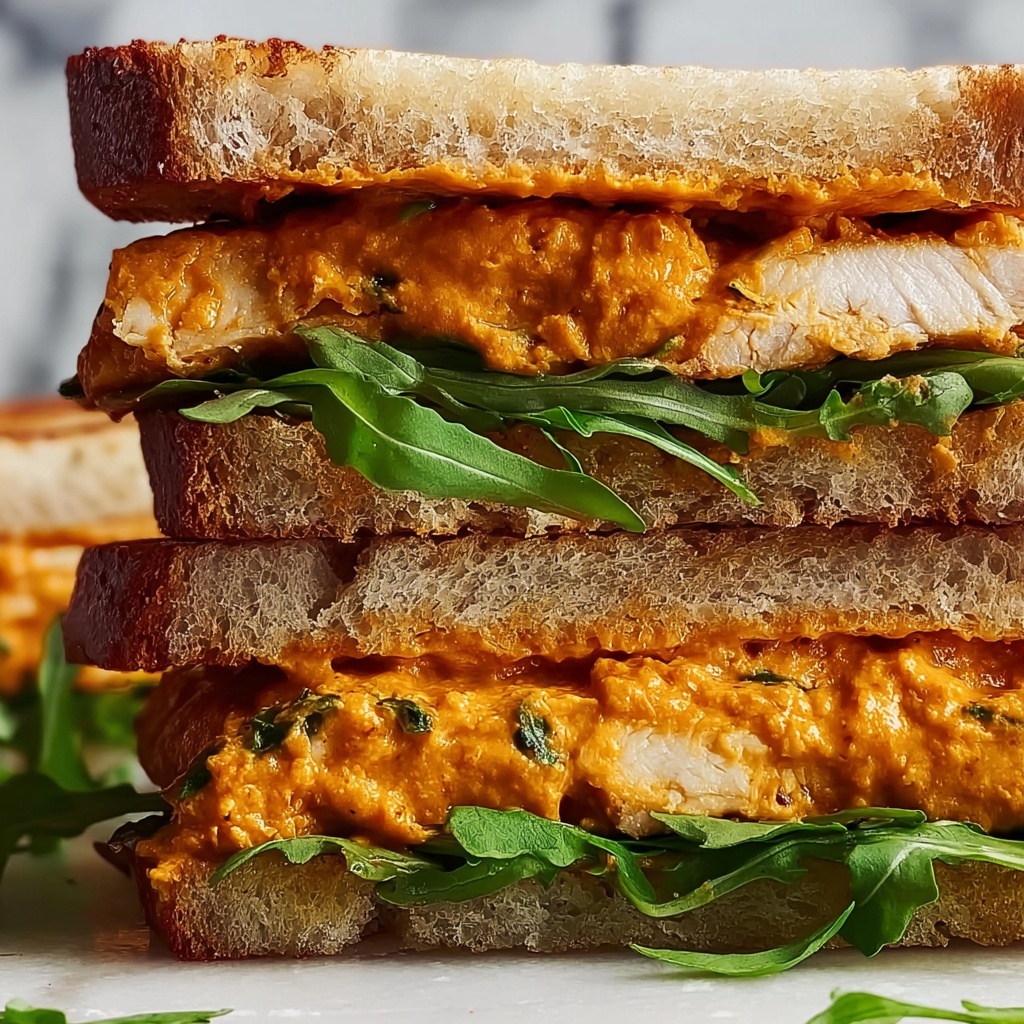 Crunchy Chicken Romesco Sandwich for Ultimate Summer Flavor Recipe - Recipe Image