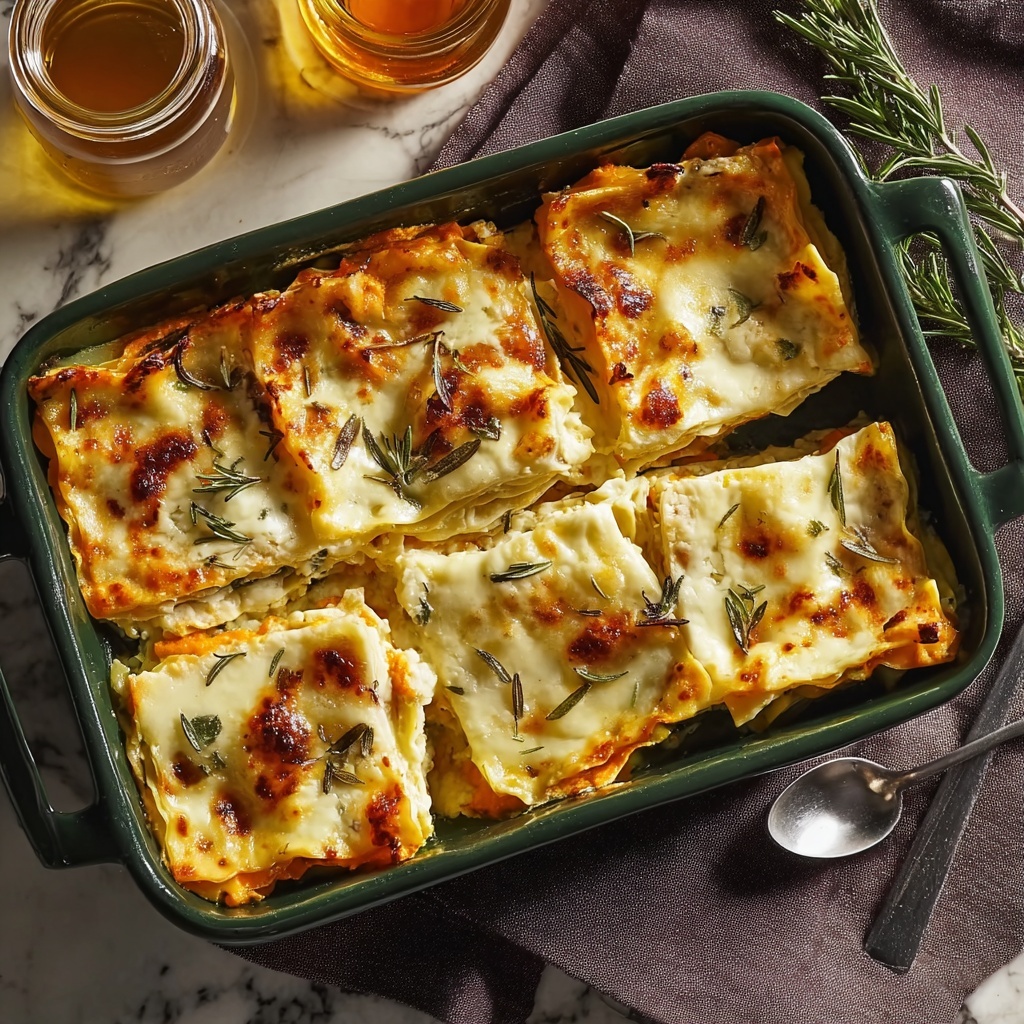 Butternut Squash Lasagna with Ricotta, Spinach, and Fresh Sage Recipe - Recipe Image