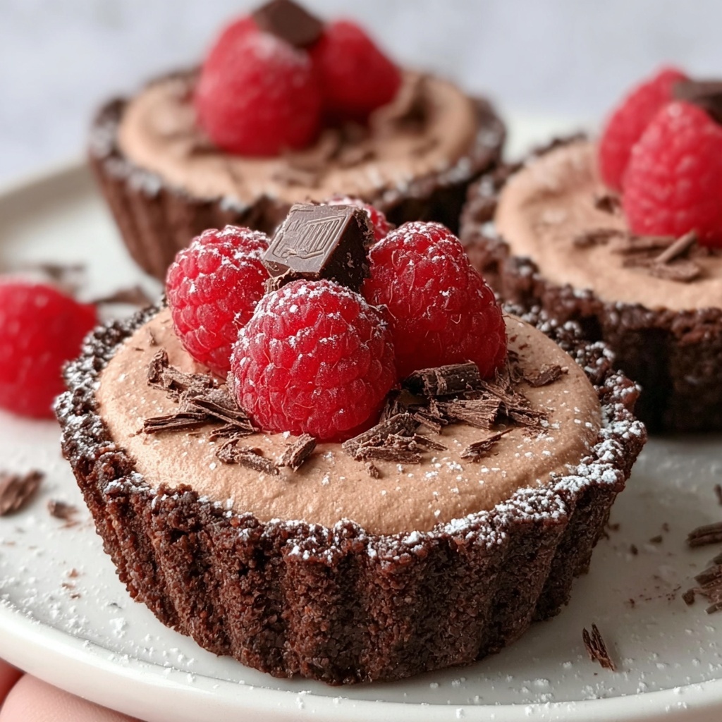 No Bake Raspberry Chocolate Mousse Cups Recipe - Recipe Image