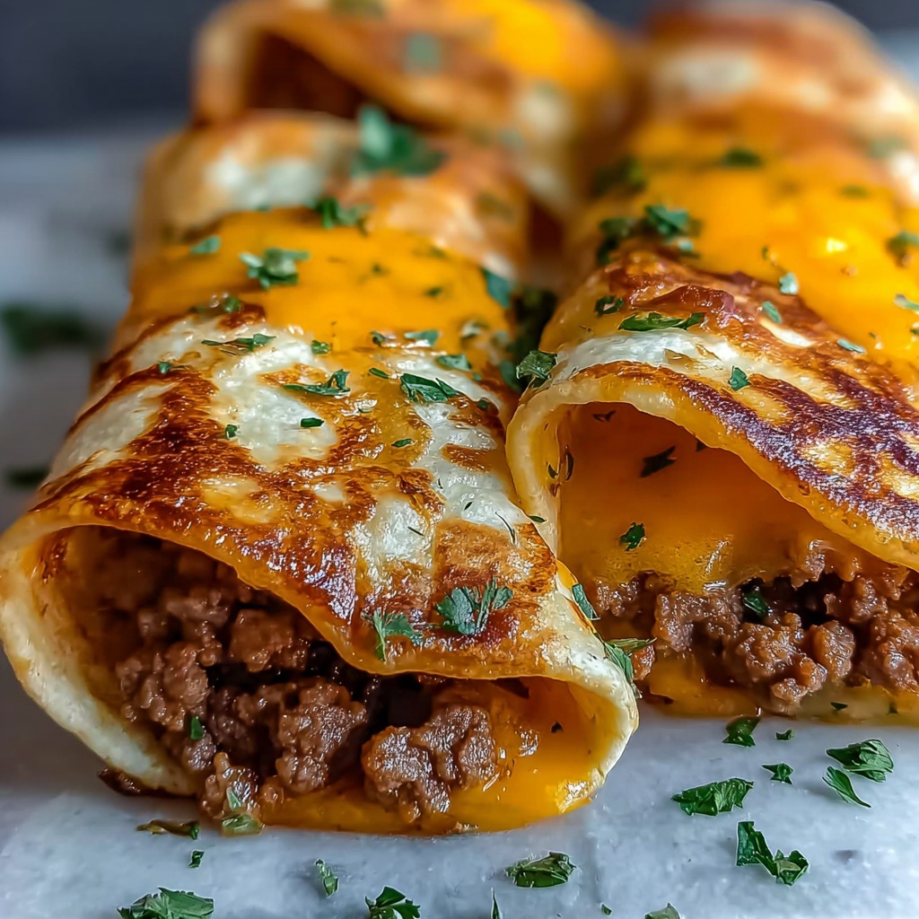 Cheeseburger Egg Rolls Recipe - Recipe Image