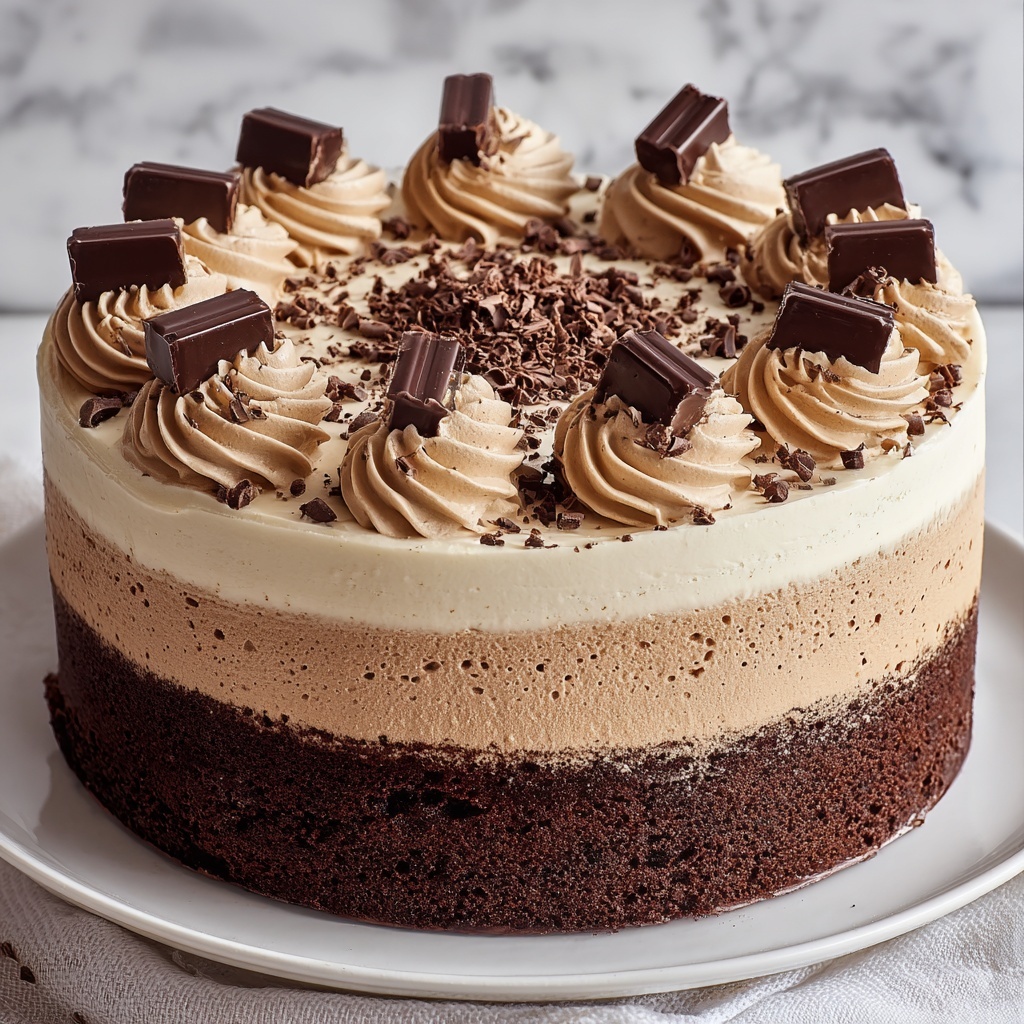 Tuxedo Cake - Triple Chocolate Mousse Cake Recipe - Recipe Image