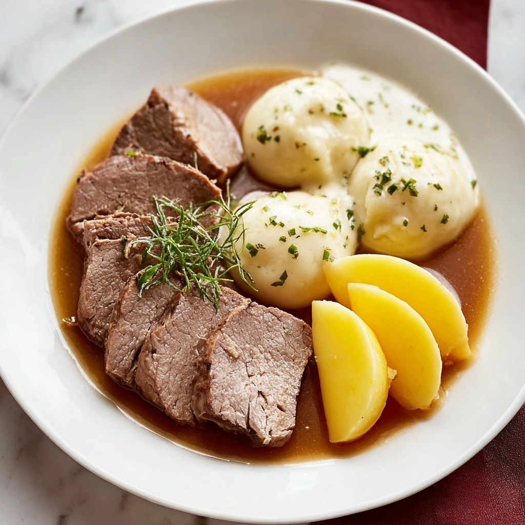 Czech Beef in Cream Sauce with Dumplings Recipe - Recipe Image