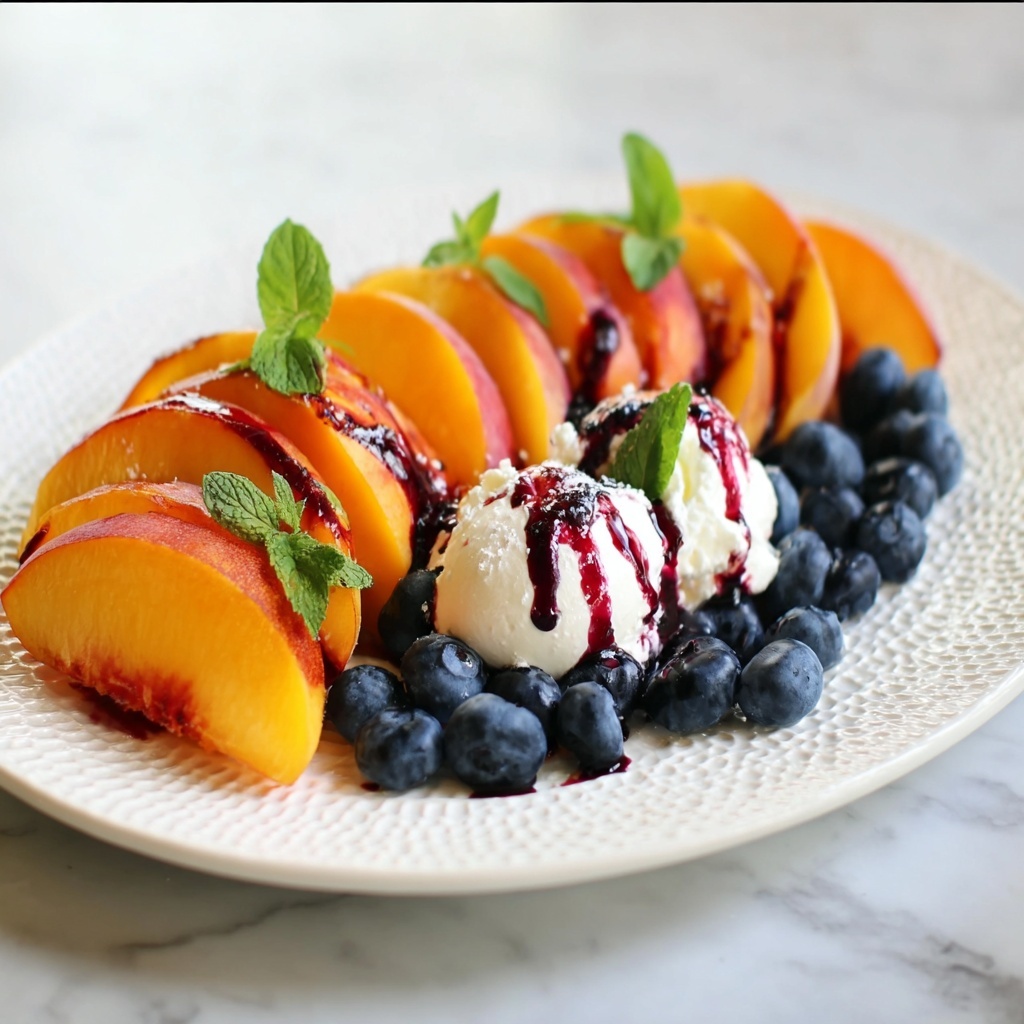 Peaches and Blueberries with Mascarpone Recipe - Recipe Image
