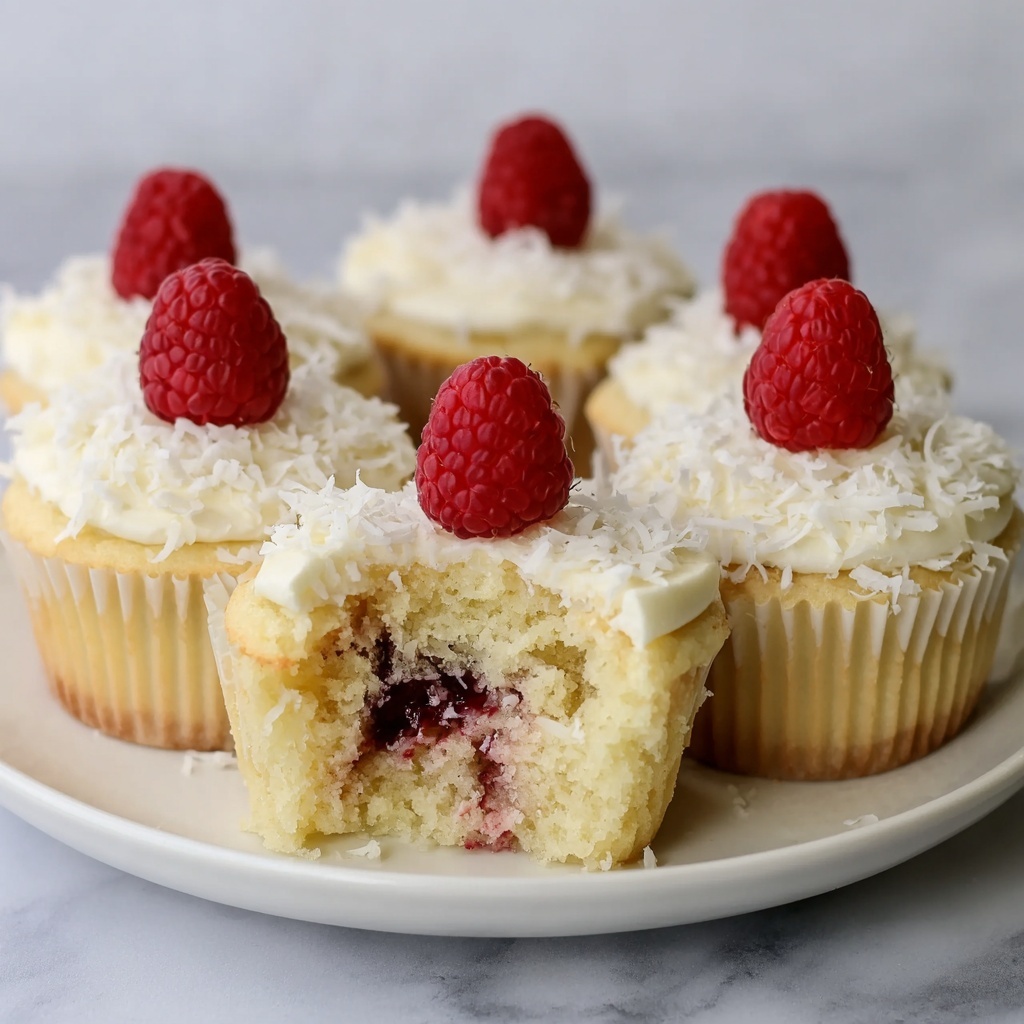 Keto Coconut Raspberry Cupcakes Recipe - Recipe Image
