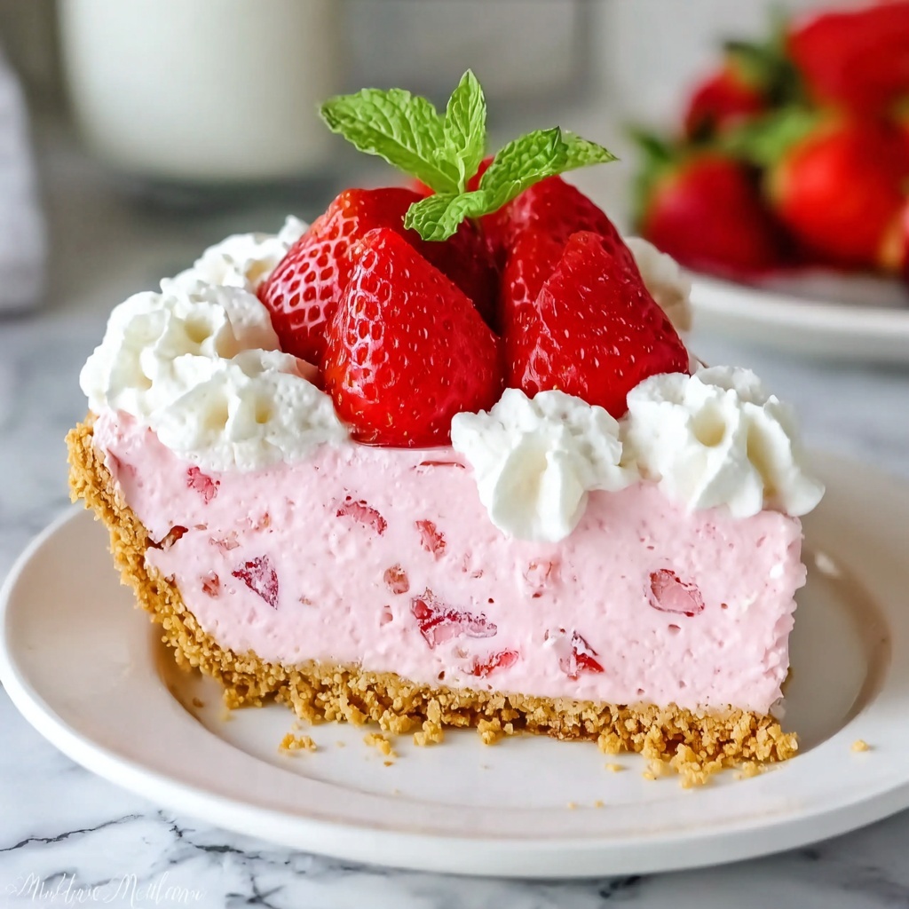 Low Carb No-Bake Strawberry Mousse Pie Recipe - Recipe Image