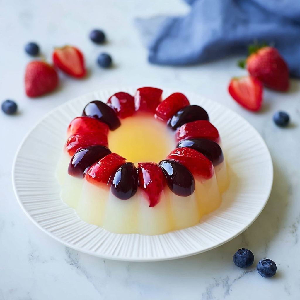Low Carb Berry & Vanilla Jello Ring Recipe - Recipe Image