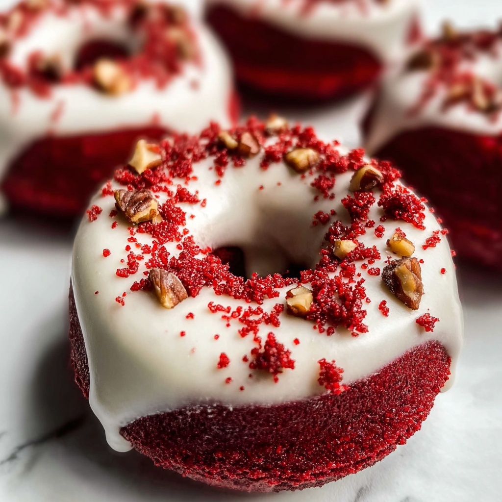 Keto Red Velvet Doughnuts Recipe - Recipe Image