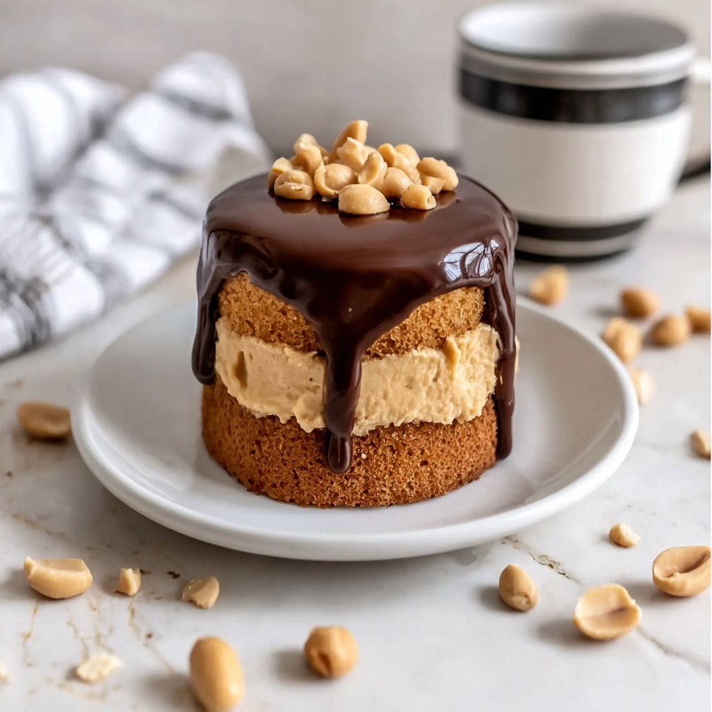 Mini Keto Peanut Butter Chocolate Cake Recipe - Recipe Image