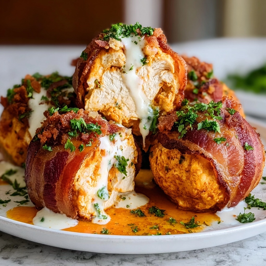 Buffalo Chicken Bacon Mozzarella Bombs Recipe - Recipe Image