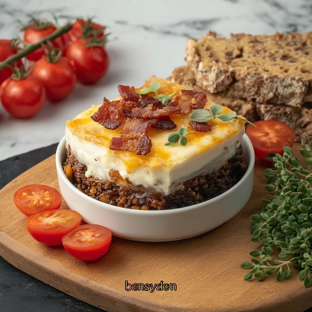 Low-Carb Bacon Cheeseburger Casserole Recipe - Recipe Image