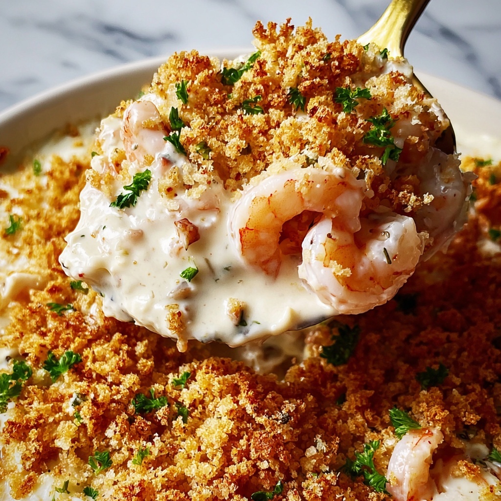 Shrimp Casserole with Cheesy Panko Topping Recipe - Recipe Image
