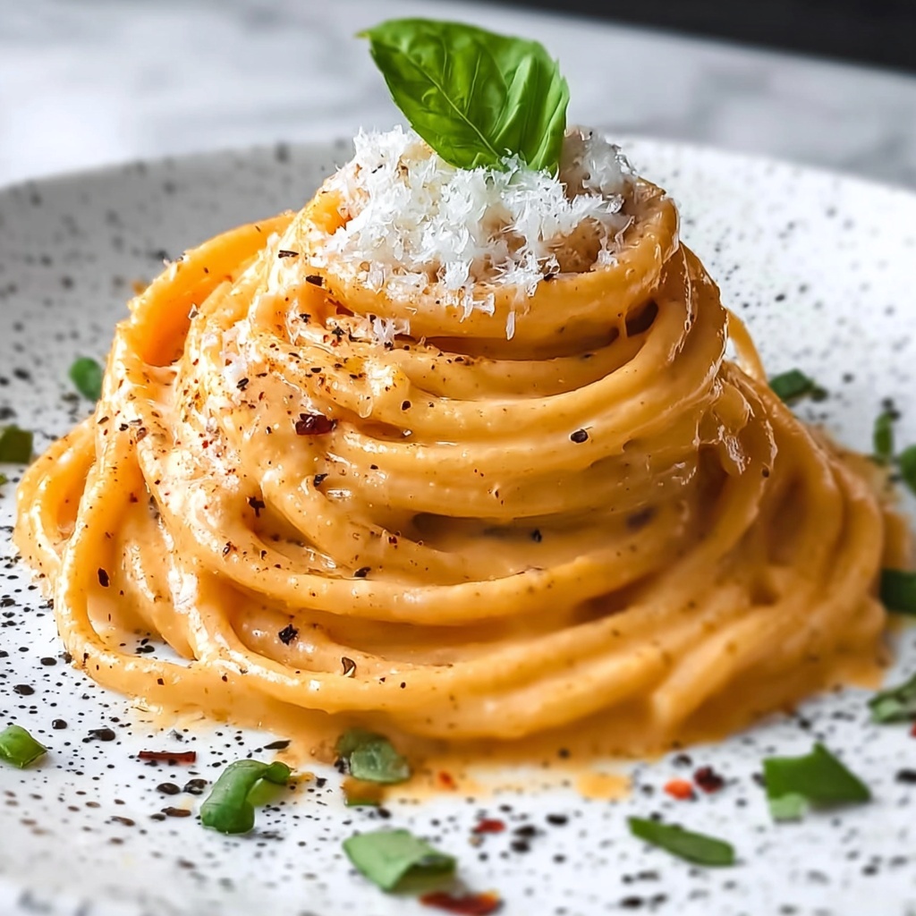 Creamy Tomato Pasta Sauce with Garlic and Basil Recipe - Recipe Image